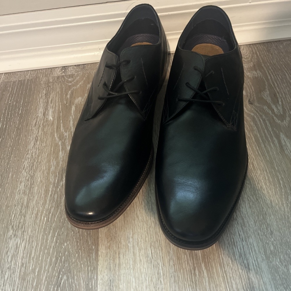 Florsheim Black Leather Upper Dress Shoe With Flexsole Tie Up 13 M Oxford